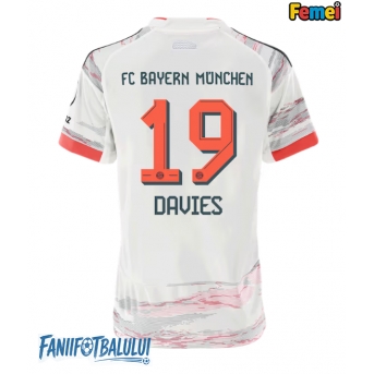 Bayern Munich Alphonso Davies #19 Tricou Fotbal Replică 2025-26 Femei Deplasare